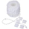 TopHomer 20 metri 200 clip verticale tenda inferiore catena, parti di riparazione tende verticali, con 5 connettori cavo per fondo, sedersi per stecche da 89 mm (bianco)
