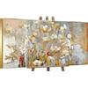 YS-Art Quadro Floreale Astratto Dipinto a Mano in Acrilico, Fiori Bianchi
