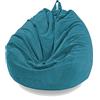 FANSU Copertura per Poltrona Sacco Puff Poltrona Senza Riempimento, Tinta Unita Pouf Poltrona con Zip Poltrona a Sacco per Adulti e Bambini Interni, Casa, Soggiorno (85x110cm,Cielo Blu)
