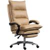 SJHPZG Sedia da ufficio in vero cuoio con poggiapiedi retrattile ergonomica completamente reclinabile sedia da ufficio executive per computer sedia da ufficio comfort con schienale alto girevole sedia da