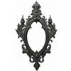 Xgdsnly Cornice Barocca Ornata Cornice Ovale Decorativa Stile Barocco Portafoto, Nero