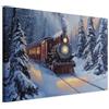 murando - Quadro Moderno per Camera da Letto, Treno Natalizio nella 45x30cm | Chiodi Inclusi, 1 Pezzo, Murale Arte, Stampe da Parete, Resistenti Allo Sbiadimento, Produzione Europea