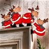 HADAVAKA Natale Decorazione Porta Cornici Bella E Interessante - Babbo Natale, Renna, Angolo Segno Decor per Casa, Finestre E Pareti (Elk)