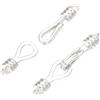 Beebeecraft 1 Scatola da 10 Set di Fermagli A S 925 Fermagli Estensori per Collane in Ottone Placcato Argento Sterling Connettori di Estensione per Braccialetti e Collane Fai da Te per La Creazione