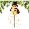 Generico Natalizie Esterno Catena Luminosa Solare con Pupazzo di Neve su Paletto | Lampade da Esterno Impermeabili per Giardino Cortile Patio Portico Balcone Passo Carrabile Festa