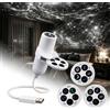 KQLHLHDYZ Proiettore di luce notturna, proiettore HD dinamico 5D olografico con 15 tipi di pellicole di proiezione, proiettore HD Galaxy e oceano regolabile a 360° per auto e soffitto camera da letto