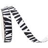 JIHUOO Nastro in grosgrain con stampa animalier, 18,3 m, 1 cm, motivo zebrato, bianco e nero, per confezioni regalo e fiocchi