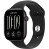 Apple Watch Series 12 GPS, cassa 46 mm in alluminio nero con cinturino Sport nero - M/L