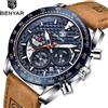 PAGANI DESIGN Benyar Design Sports Brand orologio al quarzo da uomo 45mm Vintage Fashion Leather 30M cronografo luminoso impermeabile Relogio Masculino