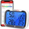 TempPro ThermoPro TP393B Retroilluminazione 80M Wireless Bluetooth Termometro digitale per uso domestico Igrometro APP Monitor Stazione meteorologica