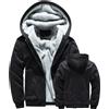 REALXIZI Giacca invernale da uomo, cappotto caldo, giacca in pile spesso, giacca con cerniera e cappuccio, abbigliamento sportivo casual con cappuccio, capo di abbigliamento esterno, maniche lunghe, felpa