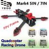 YSIDO Telaio in Fibra di Carbonio Mark4 5 Pollici FPV, Interasse 225mm, Bracci 5mm, Telaio Freestyle a Lungo Raggio per Drone da Corsa RC Quadcopter