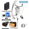 NONE Generatore Eolico Completo da 3KW 5KW per Uso Domestico, 12V 24V 48V, con Inverter 220V, Controller, Pannelli Solari e Batteria