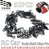 YSIDO 50 Pezzi Clip per Carrozzeria Auto RC, Ganci di Fissaggio a R per TRAXXAS SCX10 1/5 1/6 1/7 1/8 1/10 1/12 1/14 1/16