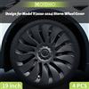 MOTENIO Set di 4 Copricerchi Storm per Tesla Model Y 2020-2024 - 19 Pollici - Copertura Totale - Accessori per Auto