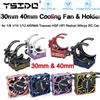 YSIDO 30mm 40mm Ventola ad alto numero di giri Potenti tempeste Dissipatore di calore rapido Raffreddamento in metallo con supporto per 1/8 1/10 1/12 ARRMA Traxxas HSP RC Car
