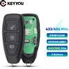 KEYYOU Remote Smart Car Key per Ford Focus Kuga Fiesta 2016 2017 2018 2019 Up KR5876268/muslimah 433Mhz ID49/ID83(4 d63) Chip