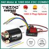 YSIDO SURPASS HOBBY Combo 540 Motore Spazzolato 13T 17T 21T 23T 27T 35T 45T 55T 80T con 60A ESC per 1/10 RC Fuoristrada Auto Da Corsa Camion