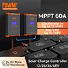 PowMr Controller parallelo per pannelli solari 60A MPPT Regolatore di carica solare 12V 24V 36V 48V per batteria LiFePO4 Li-on Piombo-acido