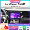 OSSURET 360 fotocamera CarPlay Android13 Autoradio per Citroen C3 DS3 2010-2016 lettore Video multimediale per auto schermo intelligente 2din Autoradio
