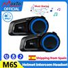 Maxto M6S Casco moto Auricolare Bluetooth Interfono Distanza 1000 metri IP67 Impermeabile Supporta la condivisione della musica Radio FM