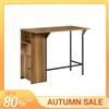 SoBuy FWT98-PF Tavolo da bar, tavolo da pranzo con piano di lavoro espandibile, tavolo alto, tavolo da bistrot, tavolo da bar in stile industriale.