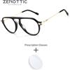 ZENOTTIC Occhiali da vista pilota ZENOTTIC XL in acetato con lenti ottiche da aviatore e prescrizione, occhiali da uomo per miopia