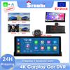 Srnubi 10,26" 350 ° Rotazione 4K DVR per auto Videocamera anteriore e posteriore Videoregistratore Wireless Carplay Navigazione automatica Android Vista posteriore