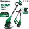 NEWBENY 150MM 1600W Motozappa Elettrica Portatile, Tagliaerba e Attrezzo per la Lavorazione del Terreno Compatibile con Batteria Makita