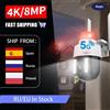 N_eye Telecamera Intelligente WiFi PTZ SP20 4K 8MP per Esterni, Telecamera IP Panoramica HD a Sfera con Tracciamento Automatico e Intercomunicazione Bidirezionale