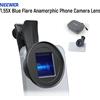 NEEWER Obiettivo per fotocamera anamorfico svasato blu 1.55X con clip filettata da 17 mm compatibile con iPhone Android Samsung