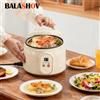 BALASHOV Mini fornello di riso da 1,8 litri Pentole elettriche antiaderenti per cucinare fornello multifunzionale 1-2 persone Fornello di riso con rivestimento in acciaio inossidabile