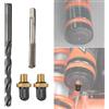 NICECNC Per Cam-Am Honda Artic Cat YXZ Polaris RZR Fox Shock UTV Aria/Azoto Schrader Valvola Stelo Raccordo Kit di Foratura M8 * 1.25 Ottone