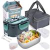 Lpnove 2 in 1 Auto Casa 12V 24V 110V 220V Lunch Box Elettrico Portatile Picnic Scuola Riscaldamento Alimenti Contenitore Più Caldo Set In Acciaio Inox