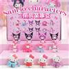 Sanrio Serie Sanrio Character Love Bow: Mini Figurine in Scatola Sorpresa, Hello Kitty, My Melody, Kuromi, Mini Statuette Giocattolo per Fan