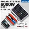 SOECOPO Kit Completo Sistema Solare 6000W, Inverter da 12V a 110V/220V, Pannello da 500W, Regolatore da 100A, per Casa Off-Grid, Camper e Campeggio
