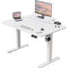Devoko Scrivania regolabile in altezza Devoko elettrica 140 × 60 cm con supporto per monitor, scrivania ergonomica per postazione di lavoro in piedi (Bianco)