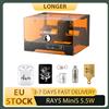 longer Incisore Laser Chiuso LONGER Ray5 MiniS 5.5W, Precisione 0.08mm, Velocità 12000mm/min, Controllo WiFi/USB/App, Area di Lavoro 130×120mm