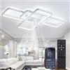 Yopyuenn Ventilatore Da Soffitto Con Illuminazione, LED 80W Ventilatore Da Soffitto Con Telecomando Lampada Silenziosa Con Ventola Dimmerabile 6 Livelli Di Velocità Del Vento Plafoniera Per Soggiorno Camera