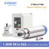 G-PENNY MACHINE Motore Mandrino Raffreddato ad Aria G-Penny 220v 1.5kw ER16 65mm per Lavorazione del Legno CNC e Inverter 1.5kw H100 con Staffa da 65mm