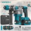 YOFIDRA Trapano Avvitatore a Percussione Elettrico Brushless 26MM 3500W, Utensile Rotante Multifunzione per Batteria Makita