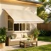 NONE Telo di ricambio per tenda da sole 3x2,5 m in poliestere resistente ai raggi UV, colore crema, per giardino, terrazza, patio