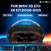 PRELINGCAR Cruscotto Digitale LCD per Auto BMW X5 E70 X6 E71 Anni 2006-2013, Pannello Auto con Tachimetro, Cockpit Virtuale con Funzione Wireless Carplay