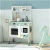 Mamabrum Grande Cucina in Legno per Bambini con Lavatrice, Lavastoviglie e Set Lavagna XXL Giocattolo Educativo Montessori per 3 Anni