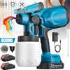 GECOFEER Pistola a Spruzzo Elettrica Portatile da 800ML, Spruzzatore di Vernice Senza Fili per Auto, Mobili, Rivestimenti in Acciaio, Compatibile con Batteria Makita 18V