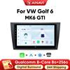 Ainavi Autoradio Android Ainavi per Volkswagen VW Golf 6 MK6 GTI 2010-2013, Carplay Wireless, Android Auto, 4G, Lettore Multimediale per Auto, Navigazione GPS, SWC, BT5.0, HD IPS, Uscita HDMI, MP5, FM, AM,