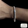 ESKEEM Bracciale Tennis in Acciaio Inossidabile con Moissanite di Alta Qualità 3/4/5mm, Gioielli Hip Hop Iced Out per Uomo e Donna