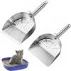 BEELUKY Paletta per Lettiera Gatto, Acciaio Inox, con Manico, 2 Pezzi | Distanza dei Fori 4/10 mm, Paletta Lettiera Gatto, Resistente e Facile da Pulire per Maggior Parte dei Ti pi Lettiera Gatti