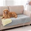 OFFCUP Coperta Impermeabile per Cani, Copridivano Impermeabile | Copridivano per Cani Lavabile in Lavatrice, Copertura per Divano per Animali, Grigio Chiaro 75*127 cm, Antiscivolo