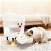 Generic Distributore d'Acqua Animali Bevitoio automatico per cani con faccina | Abbeveratoio antiscivolo per cuccioli per casa, soggiorno, camera da , ufficio, interno, balcone